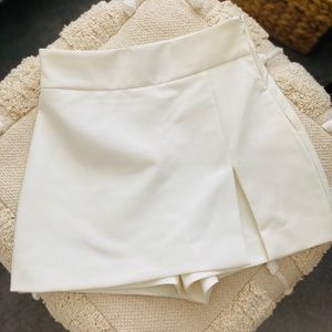 Zara skort in creamy white